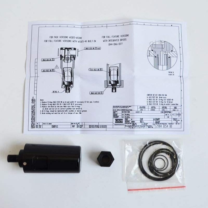 Asli 2904500069 Atlas COPCO WSD Pemisah Air WSD25 WSD80 WSD250 WSD750