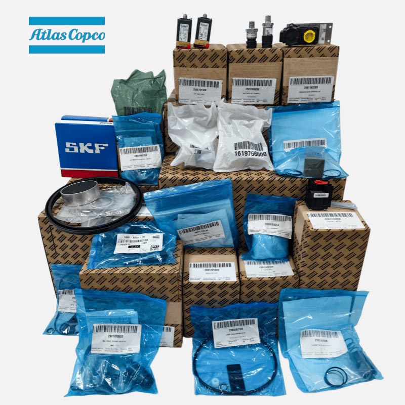 Suku Cadang Kompresor Udara Atlas Copco Filter Oli Asli Kit Servis Katup Filter Katup Solenoid Sensor Tekanan Filter Udara