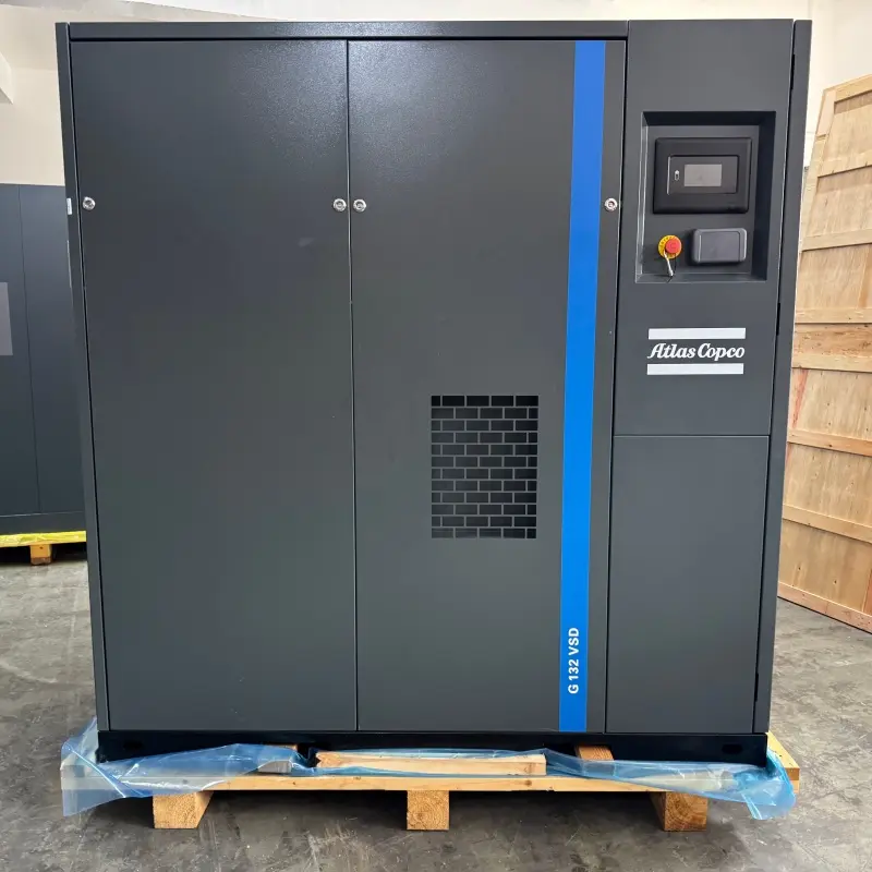 Kompresor Sekrup Injeksi Minyak Atlas Copco G132VSD 400V 50HZ Penggerak Kecepatan Variabel