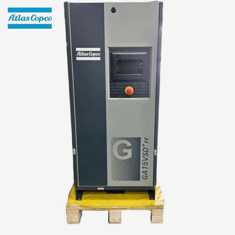 Atlas Copco GA15 VSD Plus FF 15kW 20HP Pengering Terintegrasi Kompresor Udara Sekrup Injeksi Minyak Kecepatan Variabel