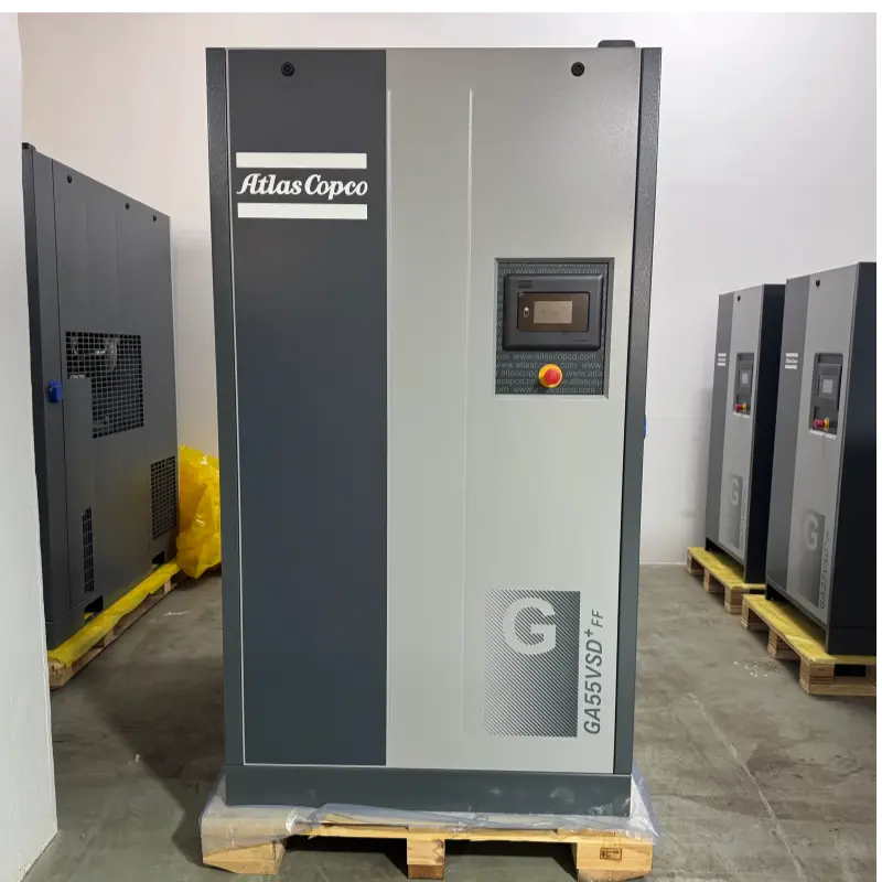 Atlas Copco GA55VSD+FF 55kW 75HP Kompresor Udara Sekrup Suntik Minyak Asli Untuk Industri