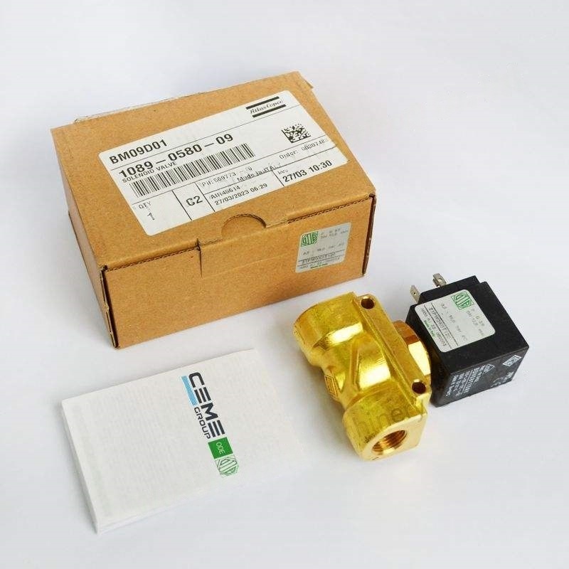 Atlas Copco Inverter Solenoid Valve Model Logam GA37VSD 1089058009 Untuk Kompresor Industri
