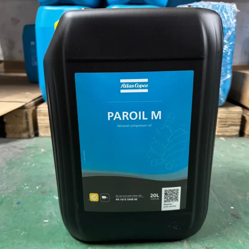 Atlas Copco Oil 1615594800 Paroil M Pelumas Mineral untuk Kompresor Portabel Asli