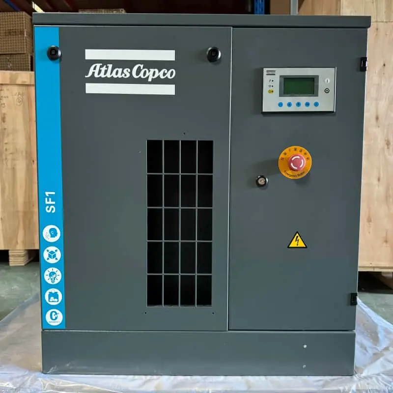 Kompresor Udara Gulir Bebas Minyak Atlas Copco SF1 15 kW 2HP Kelas 0 Bersertifikat Asli